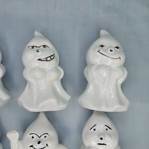 Halloween Ghost Figurines SPOOKY SCARIES Hand Painted/Sculpted Porcelain VTG '92 - Picture 6 of 16